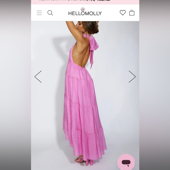 Hello Molly Entrance is Yours High Neck Pink Dress Maxi Dress Medium 6/8 - Picture 2 of 6